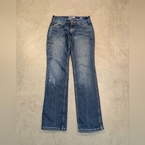 Ariat Rebar Women's 27R Jeans Nightrider Flaws Paint Stain